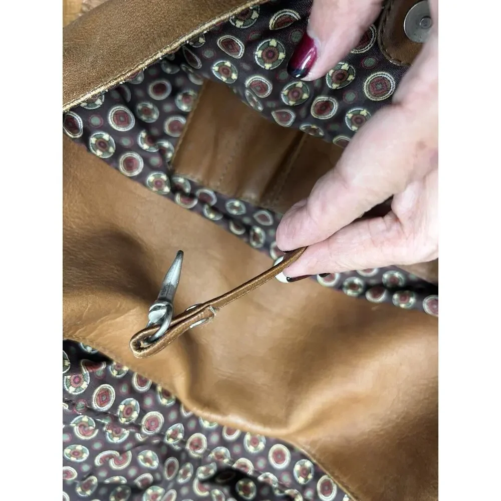 Vintage Soft Genuine Leather Flap Shoulder Hobo Bag Purse 2 Strap Distresssed‎